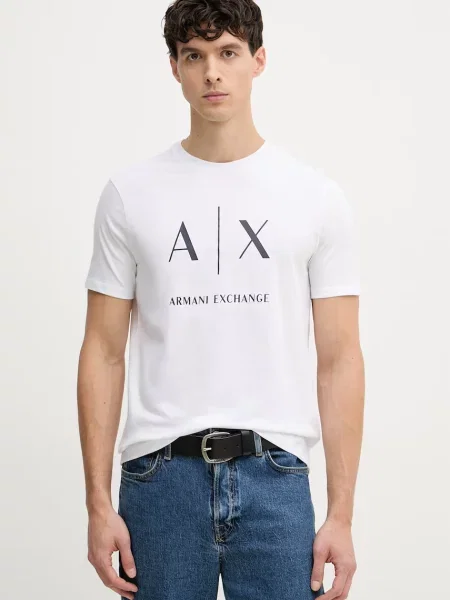 Armani Exchange tričko bílé