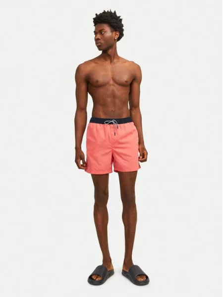 Jack&Jones Pantaloni scurți pentru înot Fiji Roz Regular Fit alb
