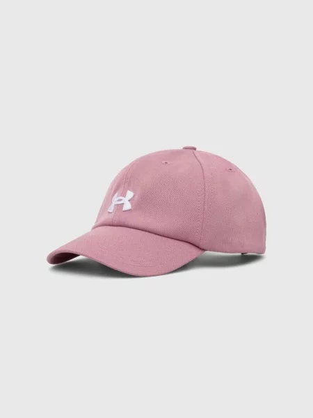 Шапка с козирка Under Armour с апликация розово