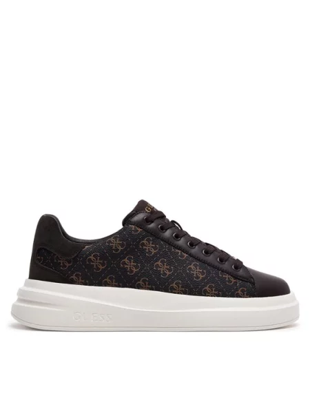 Sneakersy Guess skórzane brązowe