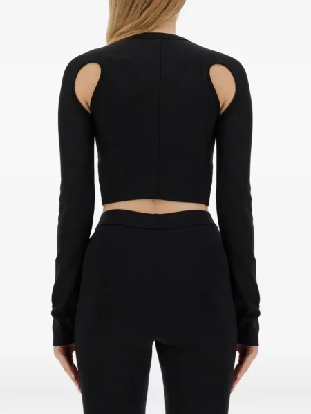 Decupat top Off-white alb