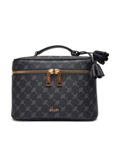 JOOP! Kozmetička torbica Cortina Flora tamno plava / bijela crna