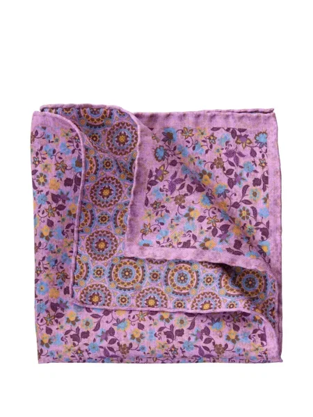 Fular Elizabetta cu imagine cu imprimeu geometric roz