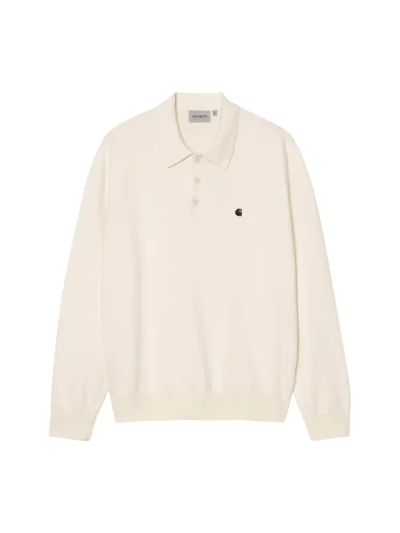 Carhartt Wip Sweter Polo Madison weiss biała