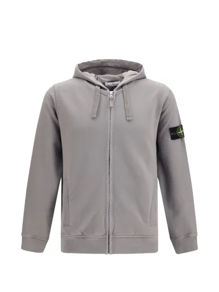 Hanorac cu glugă Stone Island cu strasuri gri