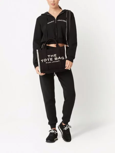 Žakárová malá kabelka Marc Jacobs černá