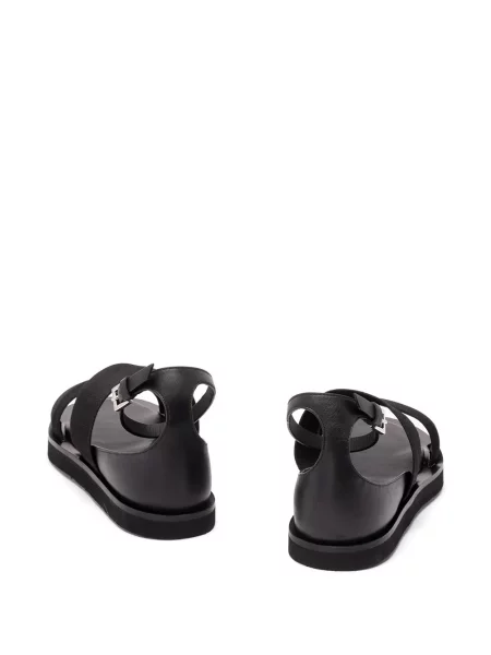 Sandale Max Mara din piele fără toc negru