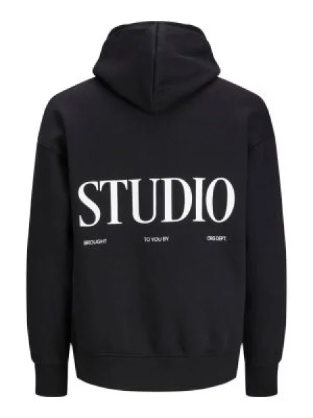 JACK & JONES Mikina čierna / biela