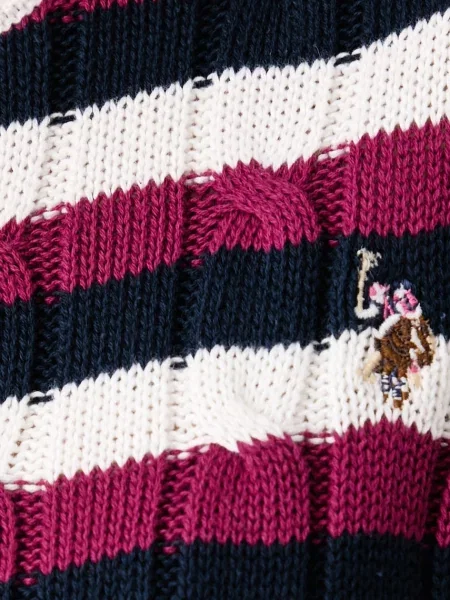 U.S. Polo Assn. светр Stripe Crew Neck Cable
