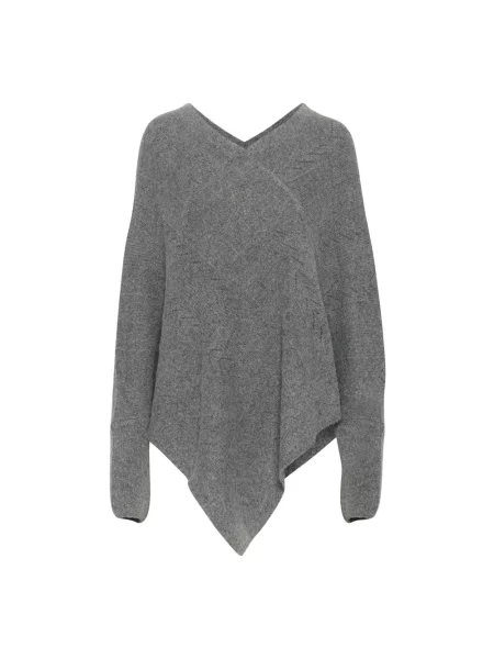 Dzianinowa kurtka Cream w kolorze melanż szara