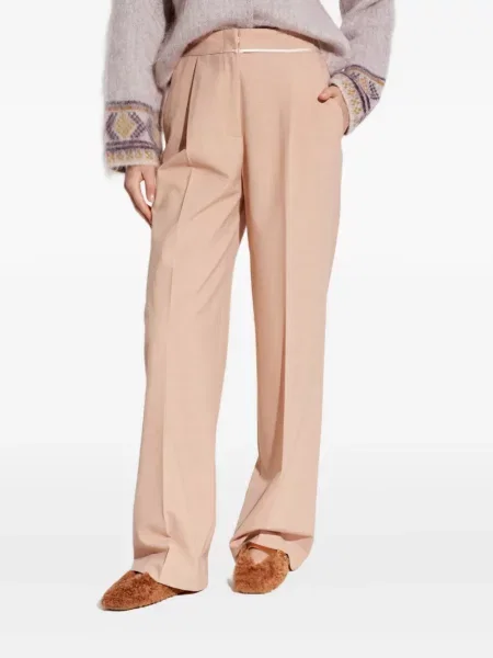 Pantaloni Forte_forte plisate roz
