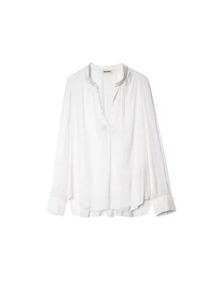 Satynowa bluzka Zadig & Voltaire biała