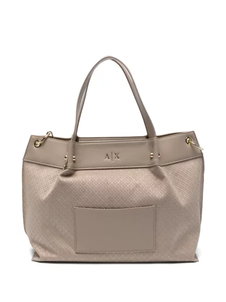 Geantă shopper Armani Exchange din piele