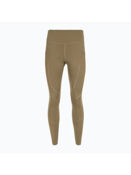 Legginsy do biegania Brooks Method Tight dark oatmeal beżowe