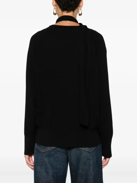 Pulover Incotex cu crăpătură negru