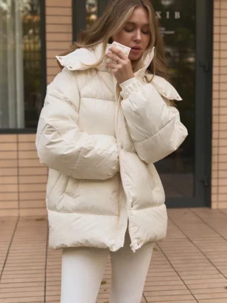 Пуховик Lilove молочний тканина