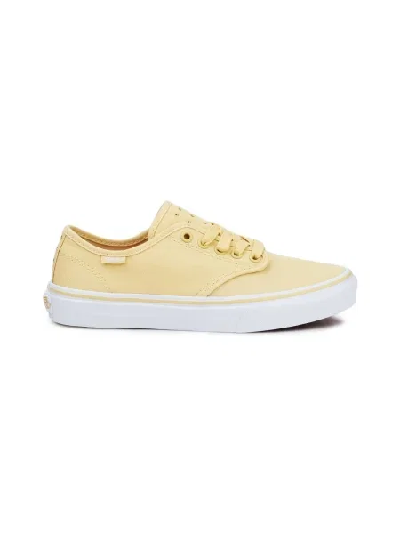 Pruhované slip on klasické tenisky Vans žltá