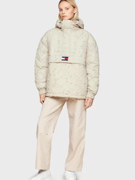 Детская джинсовая куртка Tommy Jeans бежевая