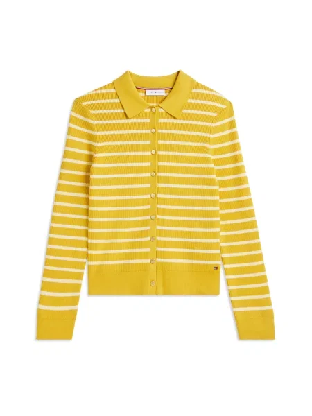TOMMY HILFIGER Geacă tricotată nisipiu galben