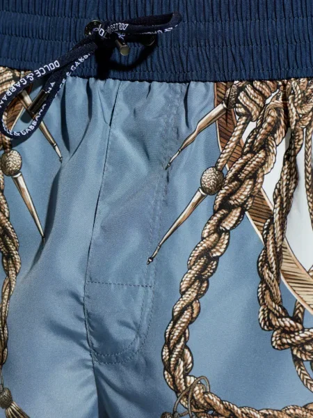 Долнища на бански Dolce & Gabbana с принт синьо