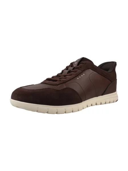 Sneakersy Geox skórzane brązowe