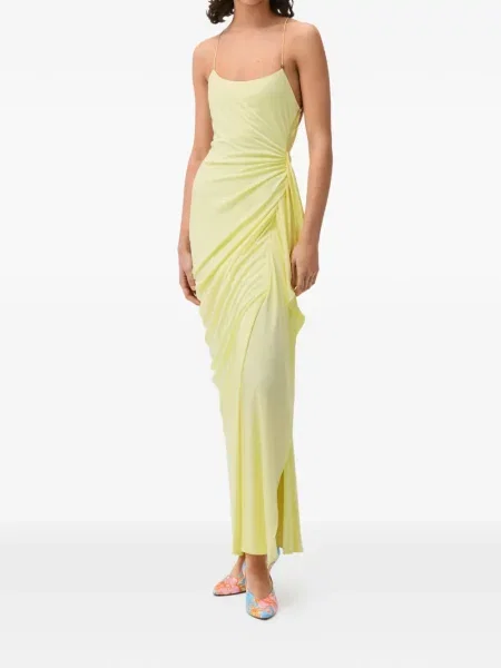 Rochie Versace din jerseu drapată verde