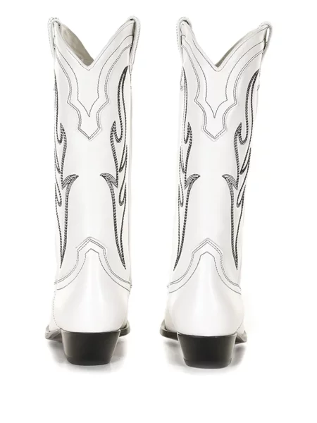 Botine Sonora cowboy alb