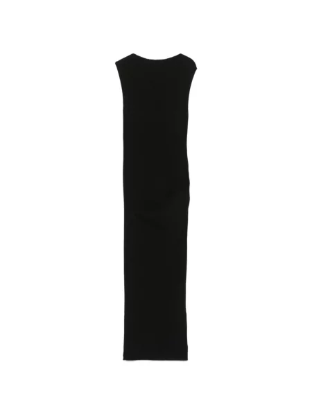 Dzianinowa sukienka maxi Rick Owens czarna
