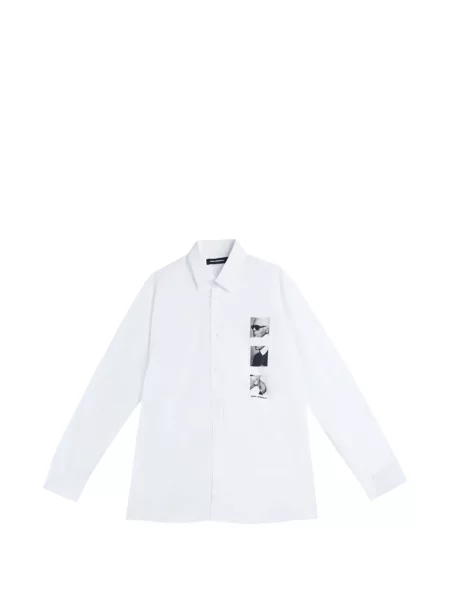 Cămașă Karl Lagerfeld cu imagine alb