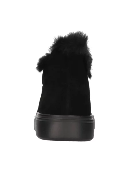 Buty do kostki Emanuélle Vee ze sztucznego futra czarne
