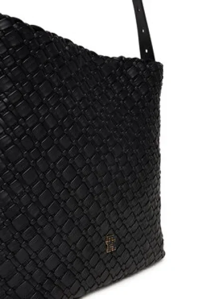 Tommy Hilfiger Kabelka Th Braided Maxi Hobo čierna