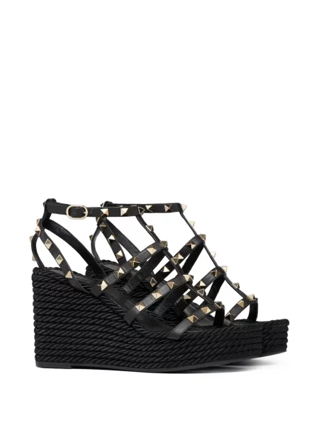 Espadrile Valentino Garavani cu pană negru