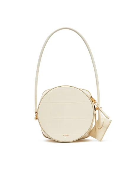 Geanta de piele Jacquemus din piele alb