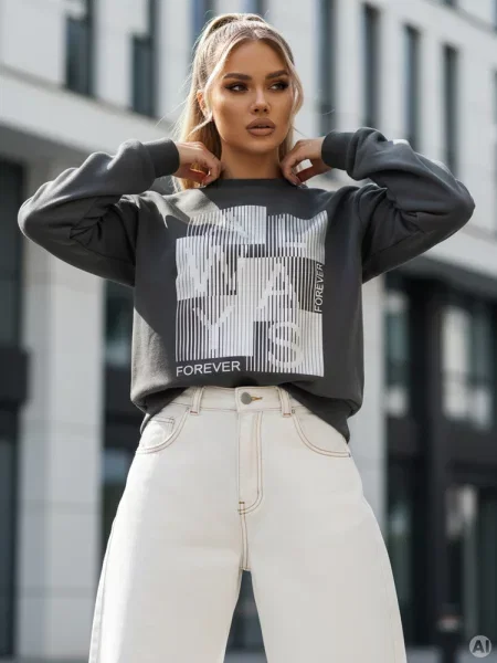 Bluza FEMMES Dstreet grafitowa