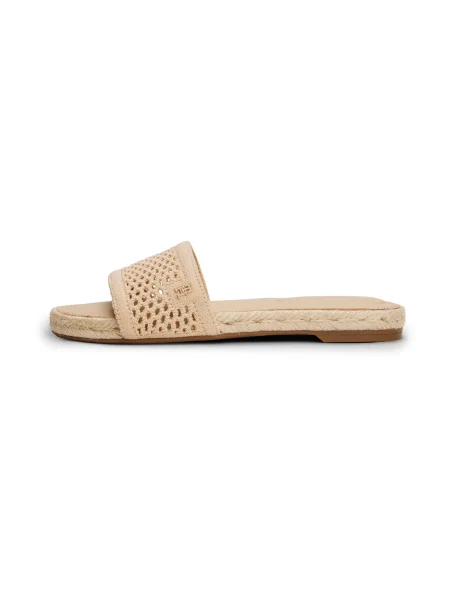 Espadrile Tommy Hilfiger Knit Mesh Espadrille Flat Sandal bež