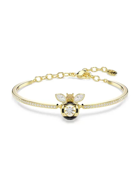 Swarovski Zapestnica zlata / črna bela