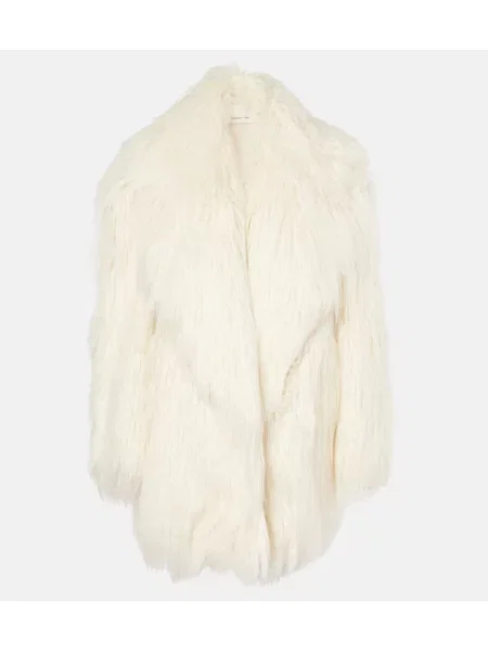 Palton de blană The Frankie Shop alb
