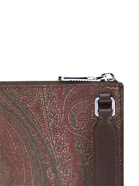 Geantă Etro cu model paisley maro