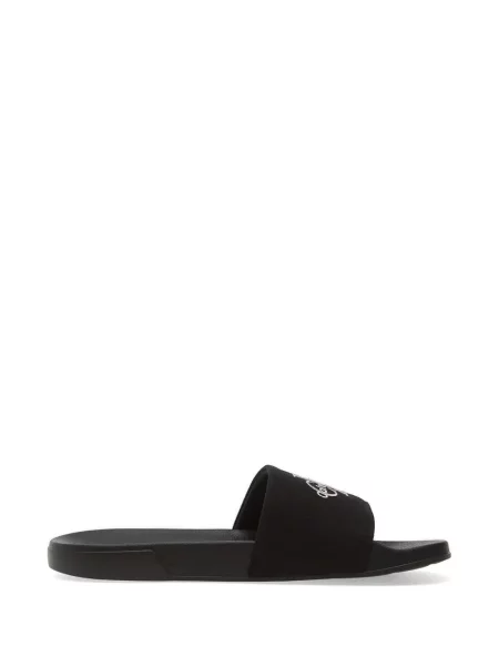 Papuci Calvin Klein cu broderie negru