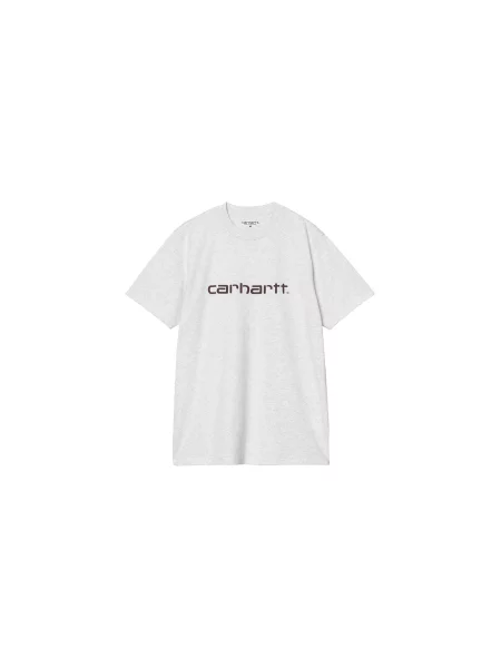 Carhartt WIP S/S Script T-Shirt Mężczyźni Koszulki Carhartt WIP Szary Size: L biała
