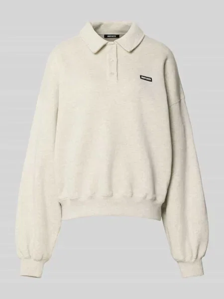 Sweter Rotate z logo biały
