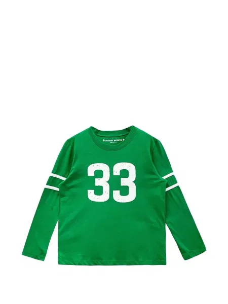 Tricou Chrome Hearts cu motiv cu inimi lung cu autograf verde