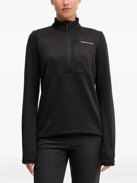 Hanorac Peak Performance de jumătate de fermoar negru