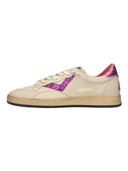 Sneakersy 4b12 skórzane beżowe