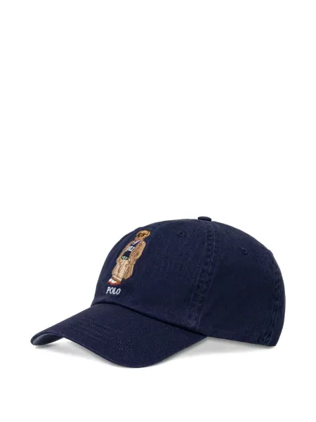 Șapcă Polo Ralph Lauren în carouri din țesătură twill cu imagine alb