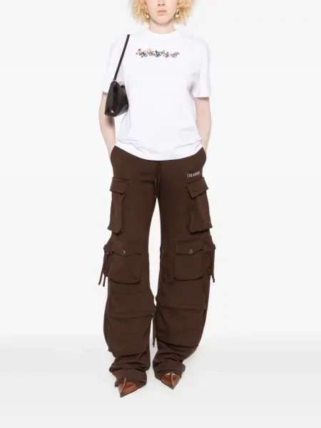 Tricou Off-white cu model floral alb