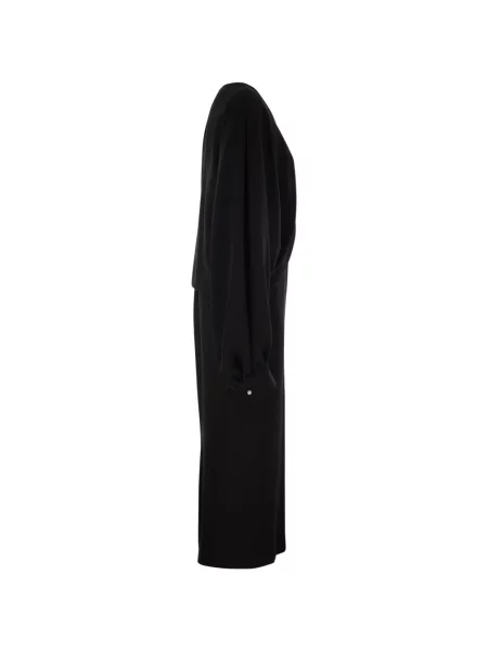 Lung rochie midi Max Mara drapată negru