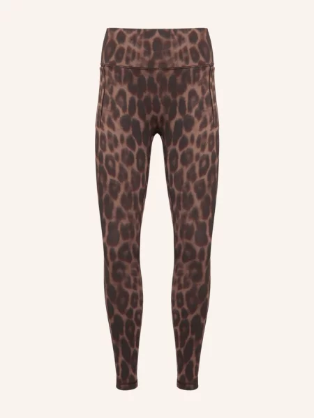 Adidas Legíny Optimé Primelift Leopard hnědá