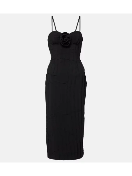 Rochie midi Blumarine cu model floral până la genunchi de costum negru