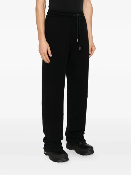Pantaloni Off-white alergare cu cordon alb